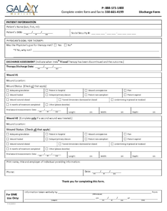 Discharge Form - Galaxy Medical